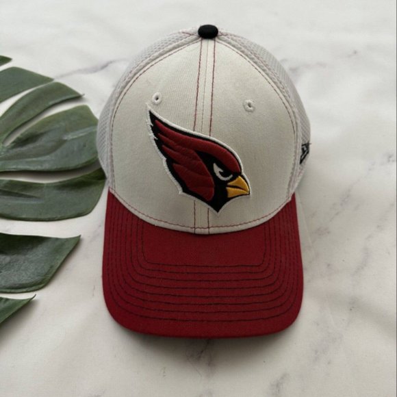 New Era Arizona Cardinals NFL Team Fitted Hat Size S-M White Red 39Thirty - Picture 5 of 5